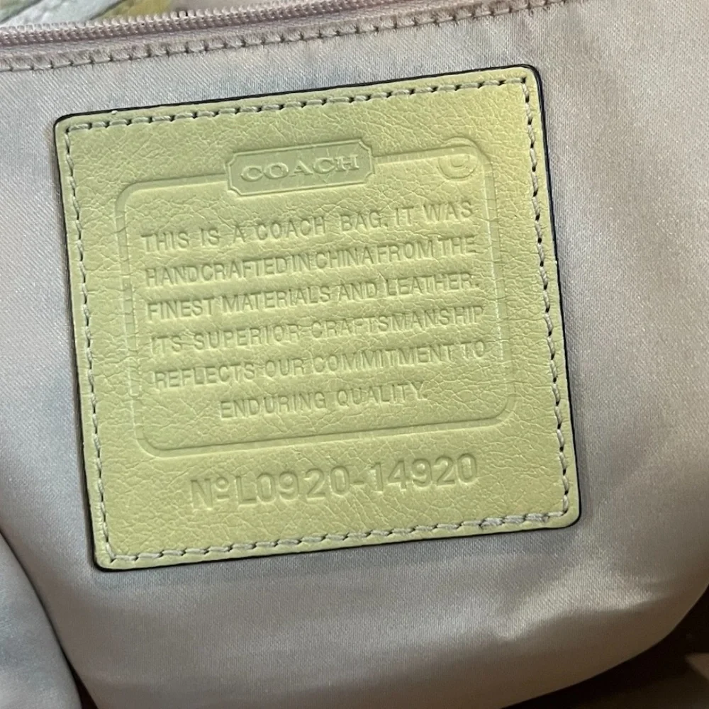 COACH PYTHON‎ SNAKE PRINT LEATHER WOMEN'S SATCHEL HANDBAG LIME/YELLOW